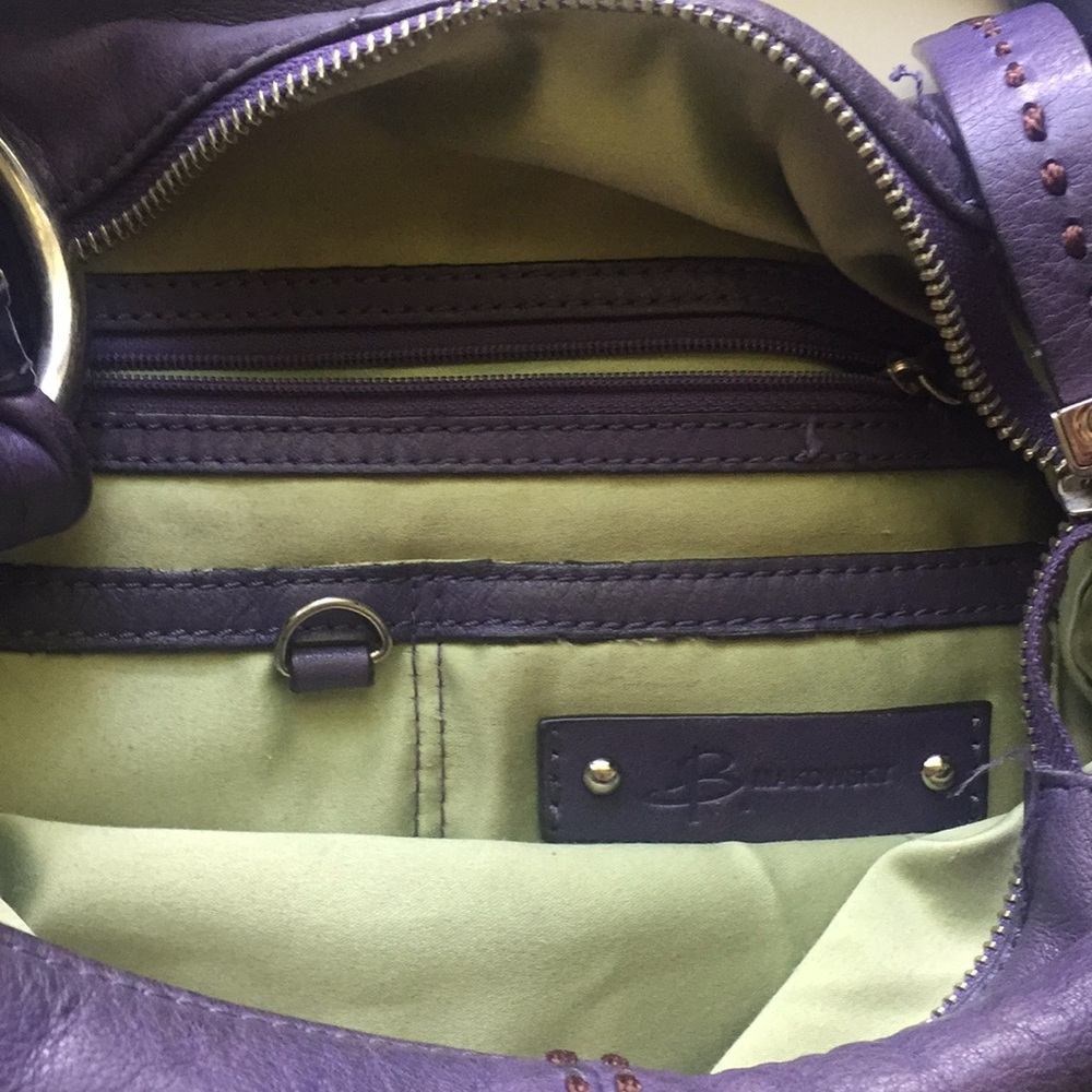 B Makowsky Purple Purse - Picture 9 of 11